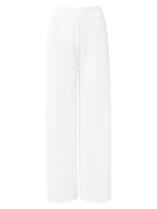 Womens Sienna Wide-Leg Knit Cover-Up Pants Product Image