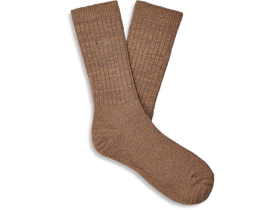 UGG Trey Rib Knit Cozy 3-Pack (Dark Cherry/All Spice/Black) Men's Crew Cut Socks Shoes Product Image