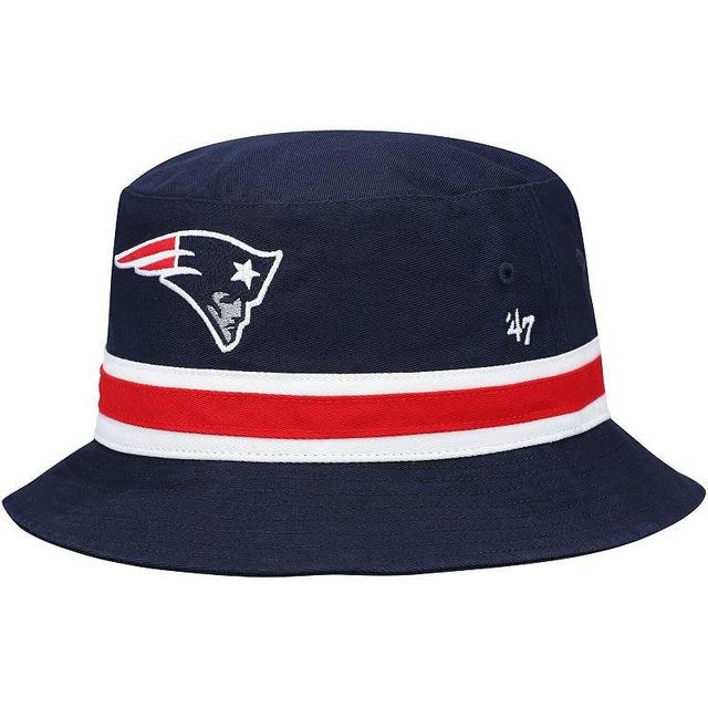 Mens 47 New England Patriots Striped Bucket Hat, Blue Product Image