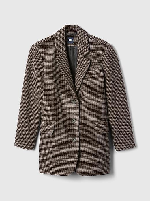 Relaxed Houndstooth Blazer Product Image