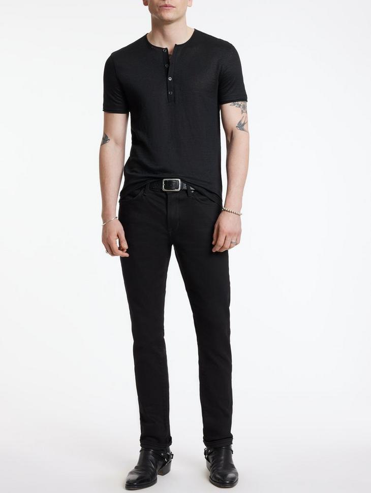 John Varvatos Bleeker Henley Tee Male Product Image