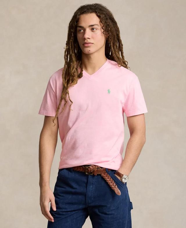 Men's Classic-fit Jersey V-neck T-shirt In Garden Pink Product Image