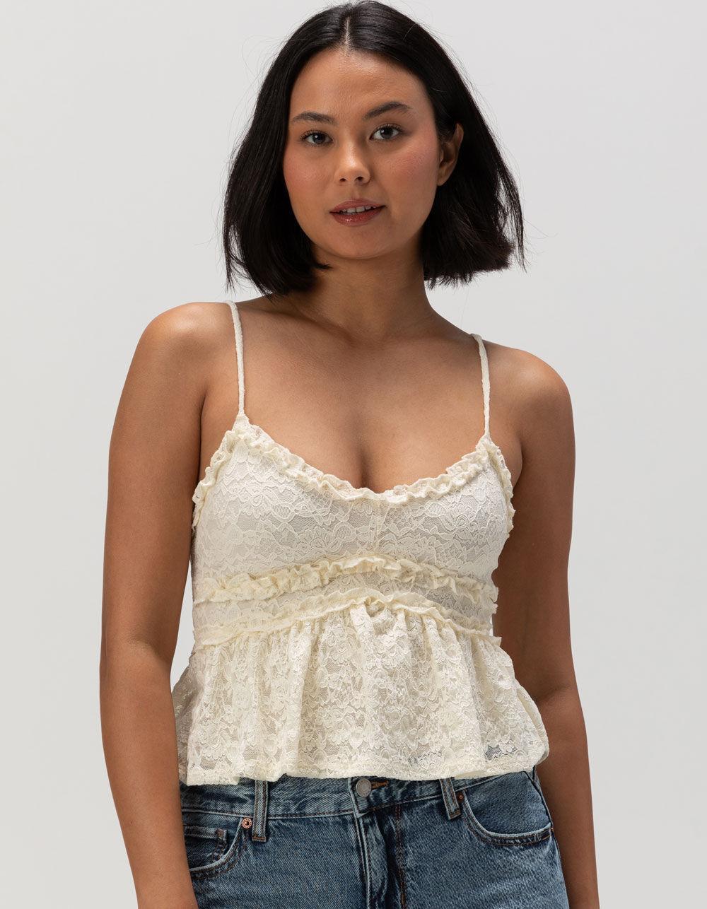 RSQ Womens Lace Ruffle Cami Product Image