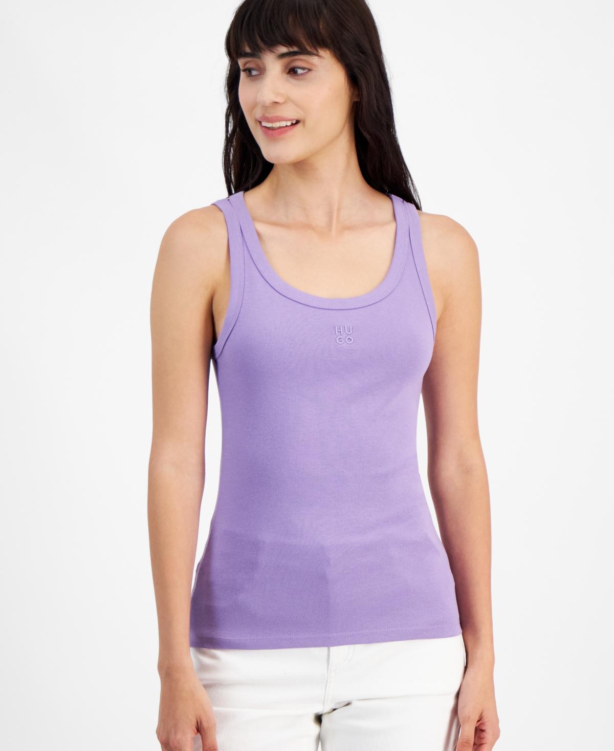 Hugo Womens Datamia Slim-Fit Scoop-Neck Tank Top Product Image