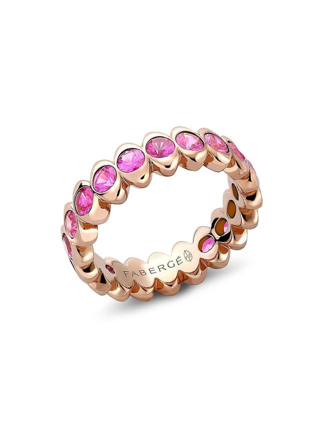 Womens Colors of Love Cosmic Curve Rose Gold Pink Sapphire Eternity Ring Product Image