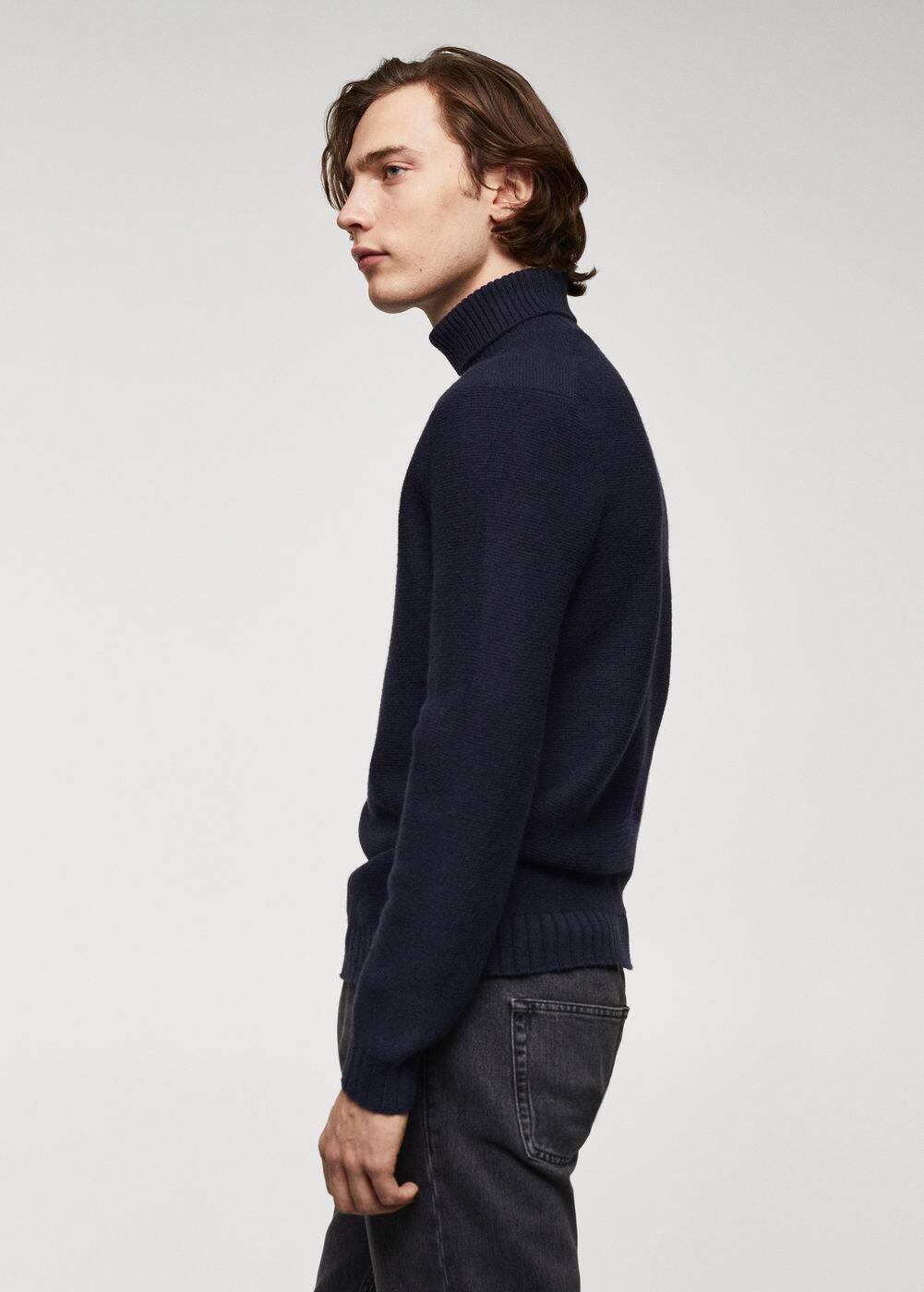 MANGO MAN - Turtleneck knit sweater dark navyMen Product Image