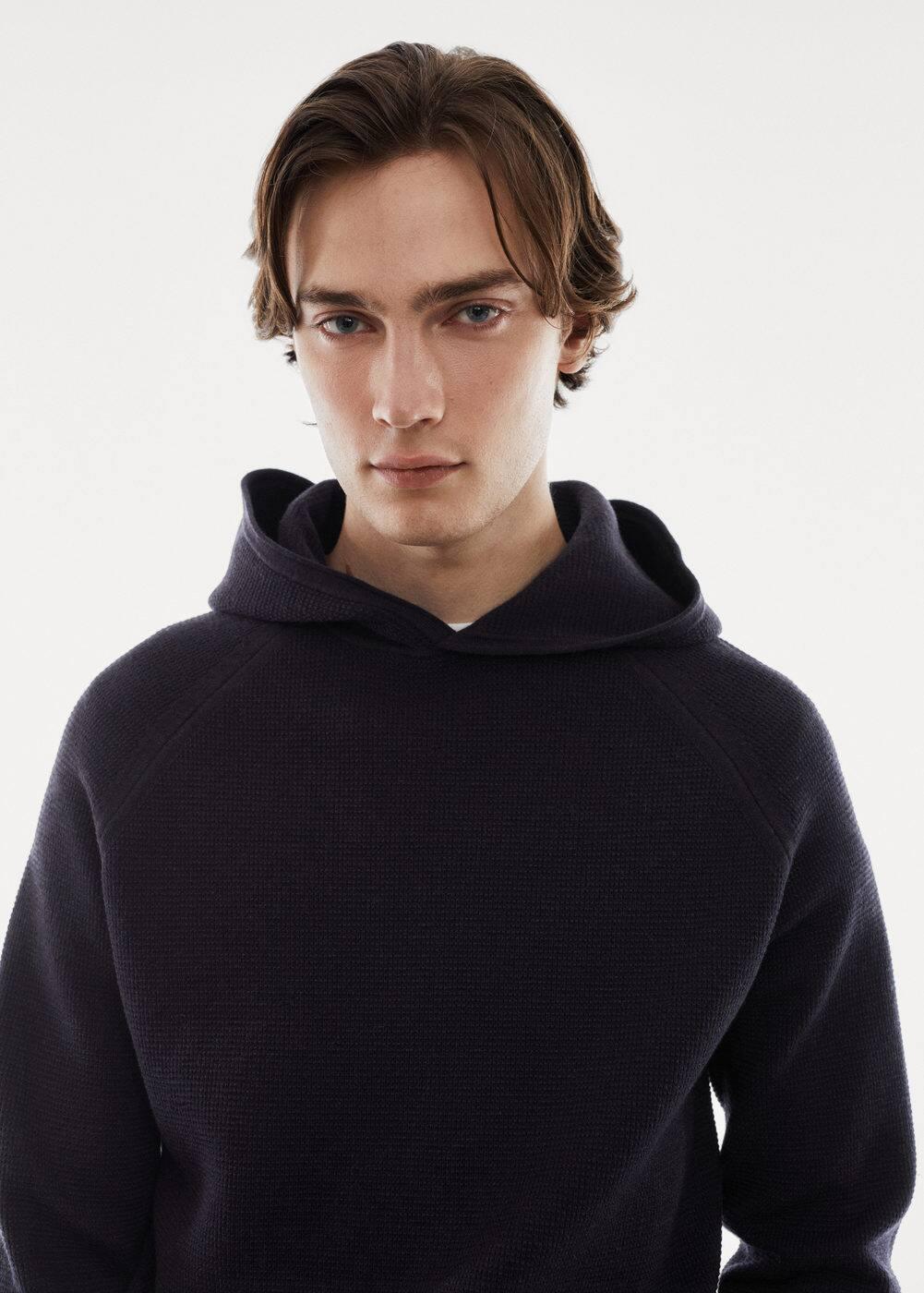 MANGO MAN - Stretch knit sweatshirt dark navyMen Product Image