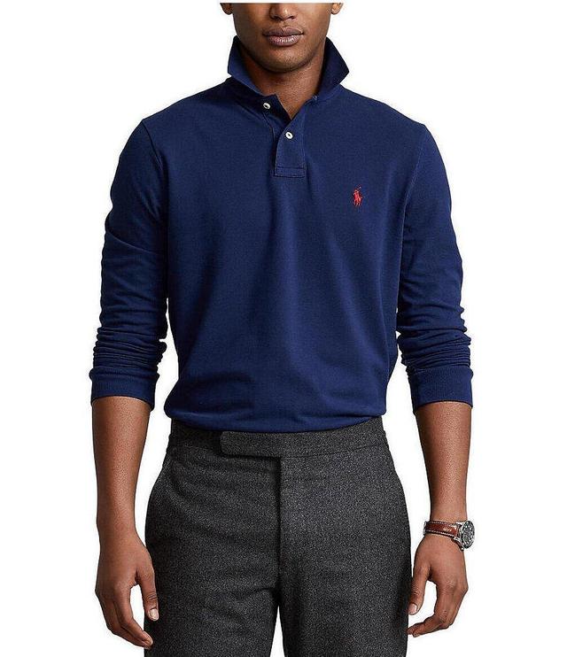 Polo Ralph Lauren Classic Fit Mesh Long Sleeve Polo Shirt Product Image