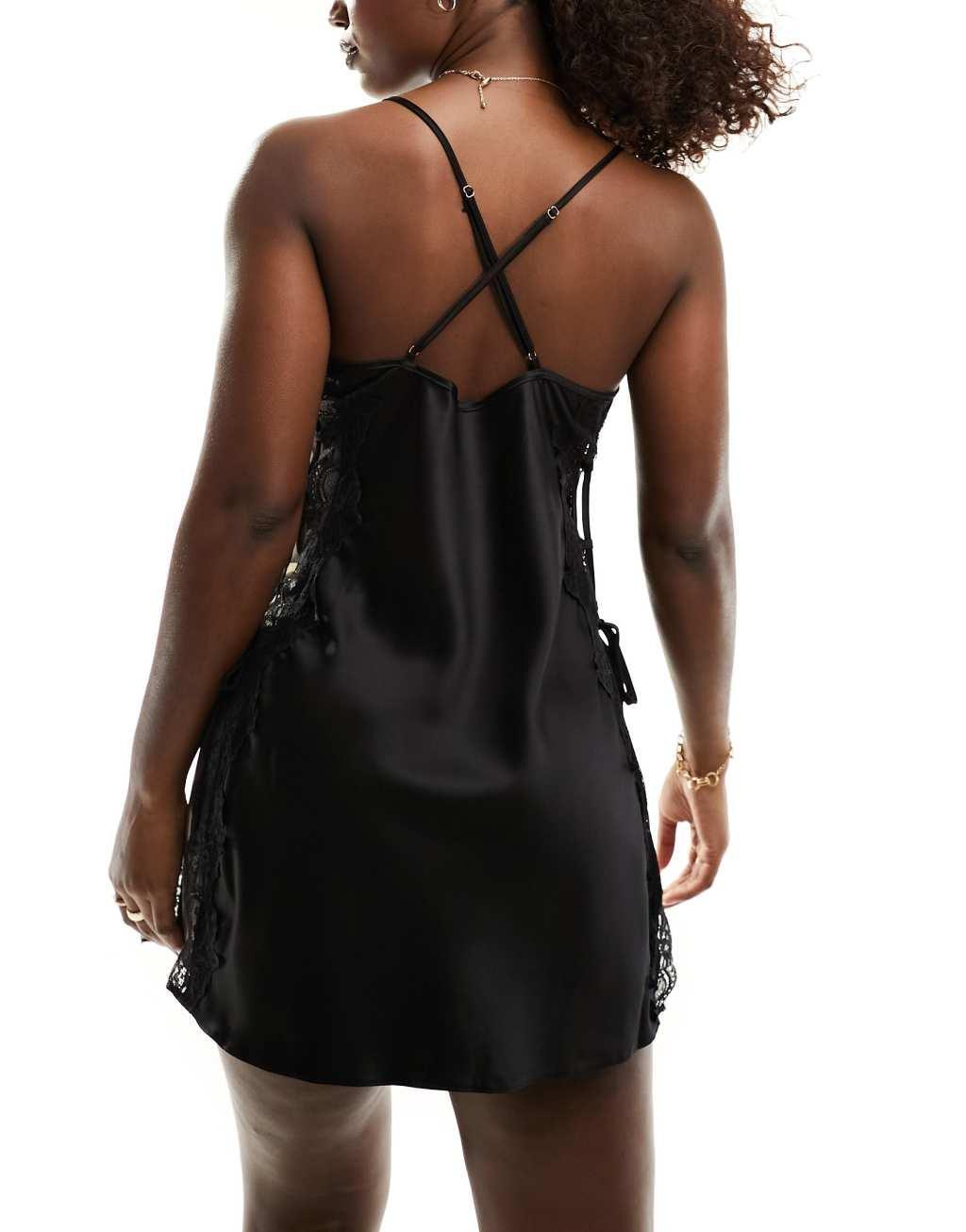 Ann Summers Rosalie chemise in black  Product Image