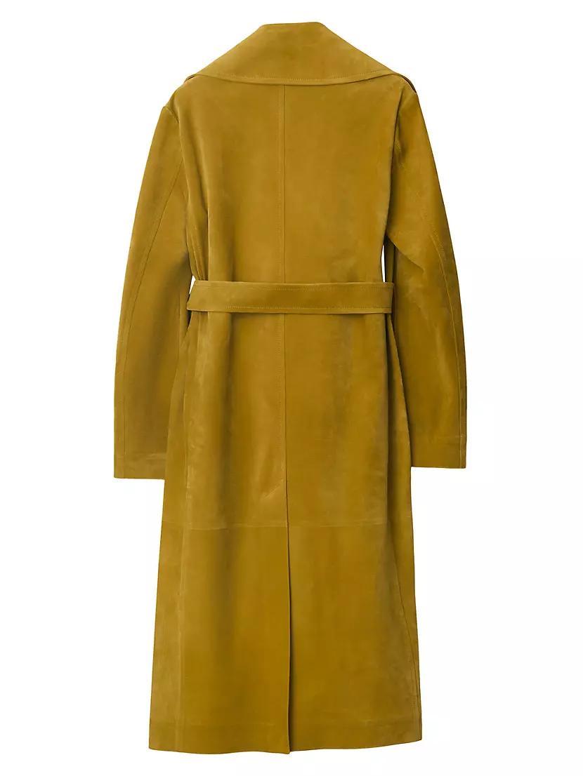 Suede Belted Trench Coat Product Image