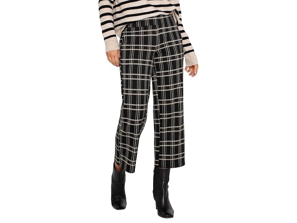 Liverpool Los Angeles Mabel Pull-On Ankle Straight Mid Rise Windowpane Plaid Knit Oatmeal Windowpane) Women's Dress Pants Product Image