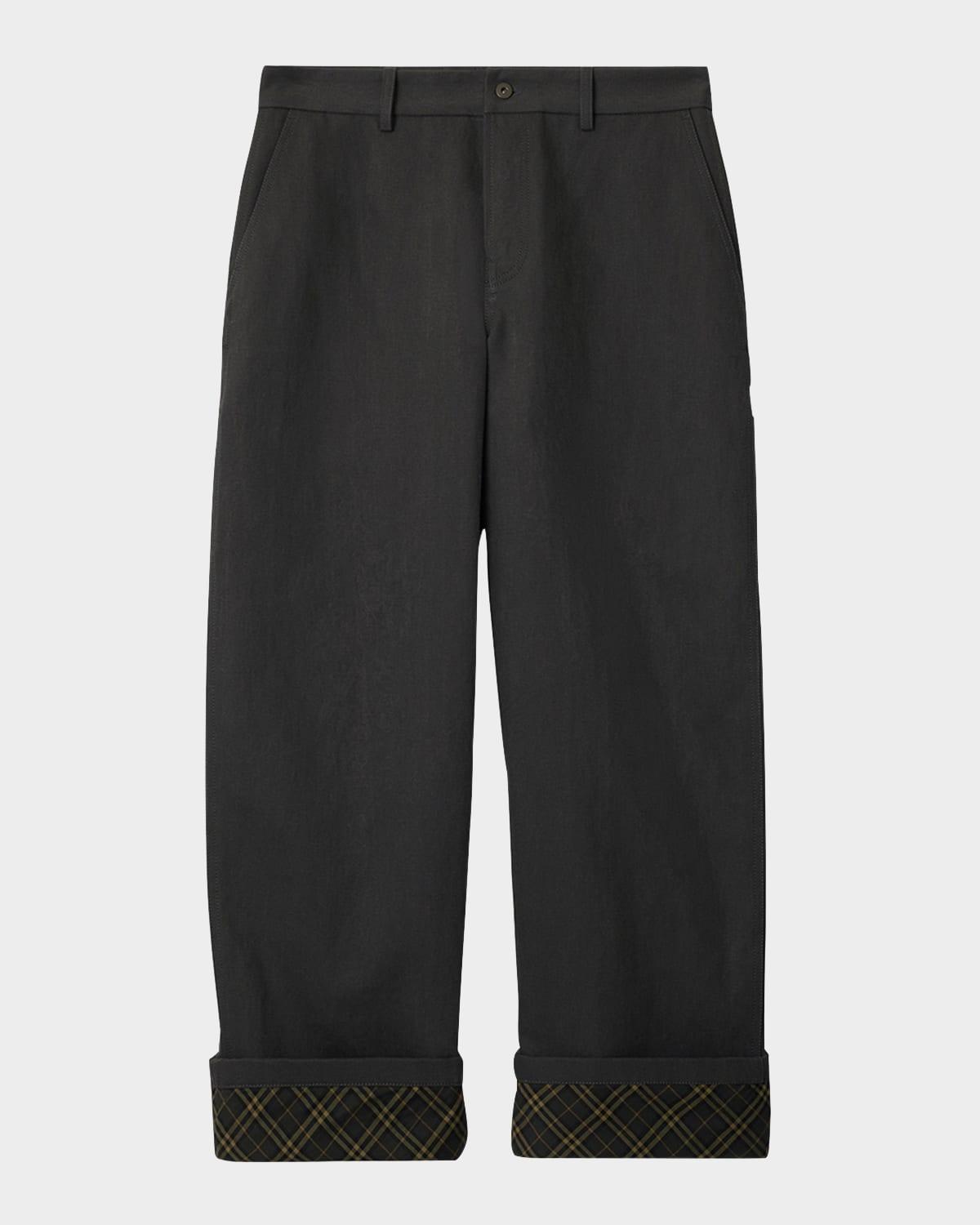 Mens Faded Canvas Workwear Pants Product Image