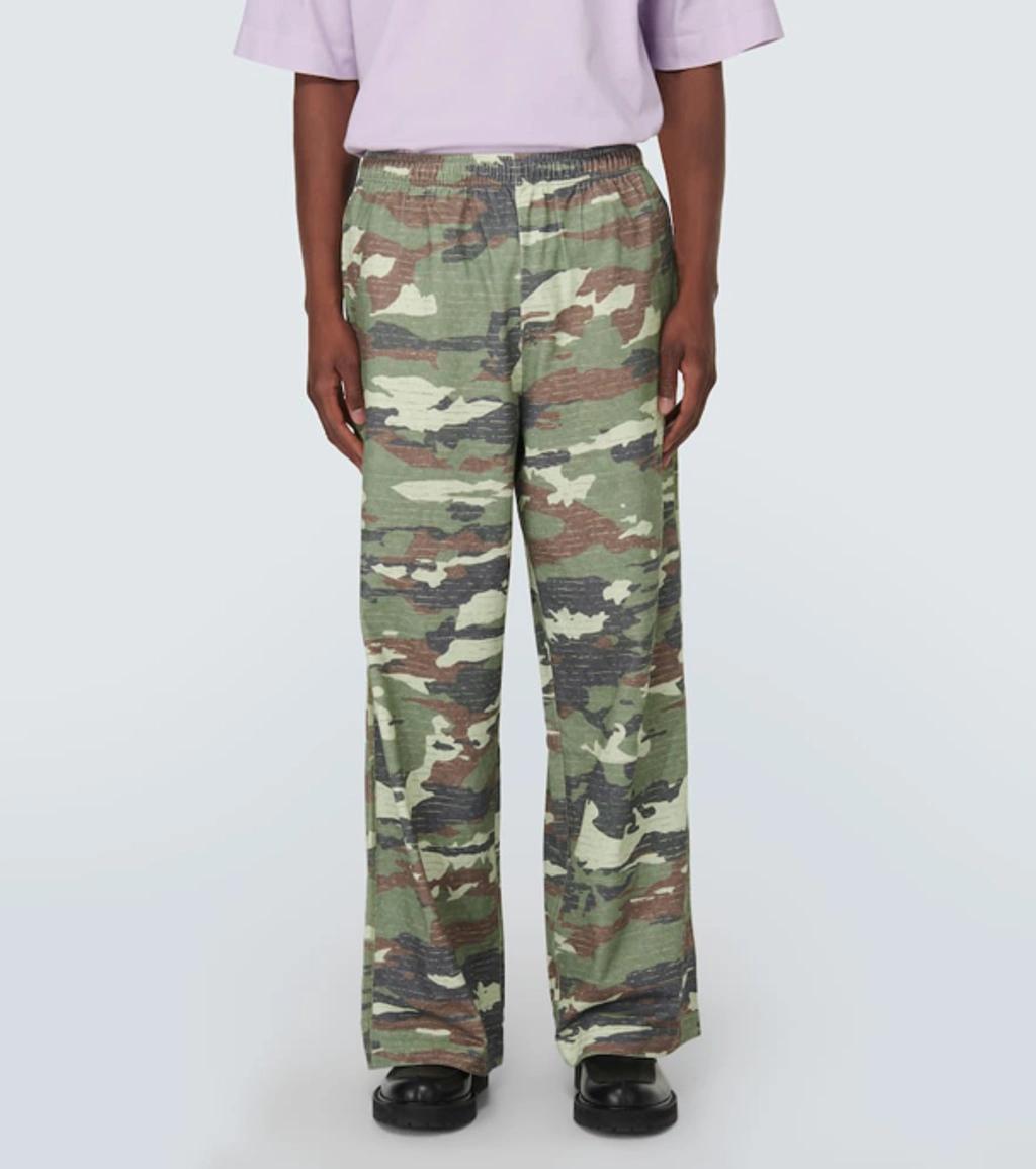 Khaki & Brown Crystal-cut Sweatpants In Ab6 Khaki Green Product Image