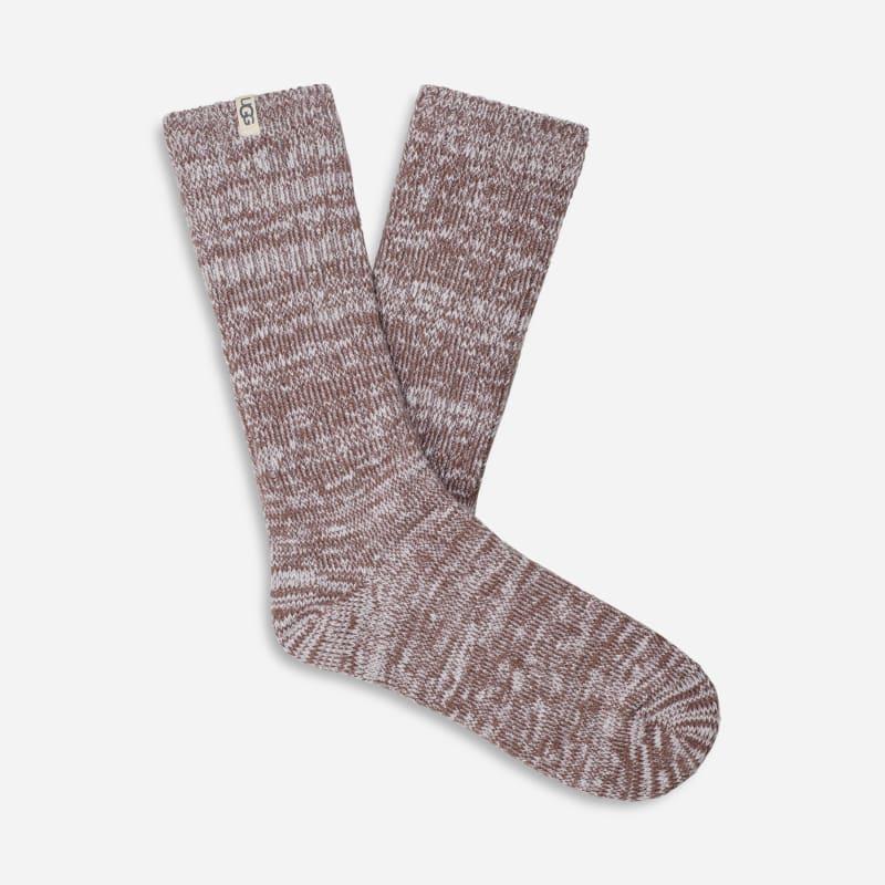 UGG Womens Rib Knit Slouchy Crew Sock Polyester Blend/Recycled Materials Socks in Allspice Product Image