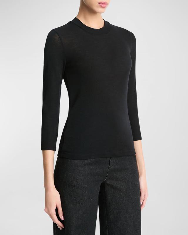 Merino Wool 3/4-Sleeve Shirt  Product Image