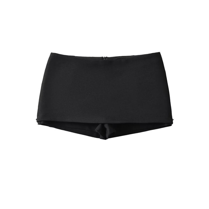 Low Rise Plain Mini Skirt Product Image