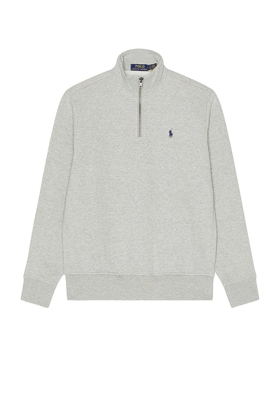 Polo Ralph Lauren Long Sleeve Zip Sweater in Andover Heather - Grey. Size L (also in M). Product Image