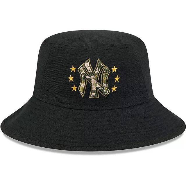 New Era Mens Black New York Yankees 2024 Armed Forces Day Bucket Hat Product Image