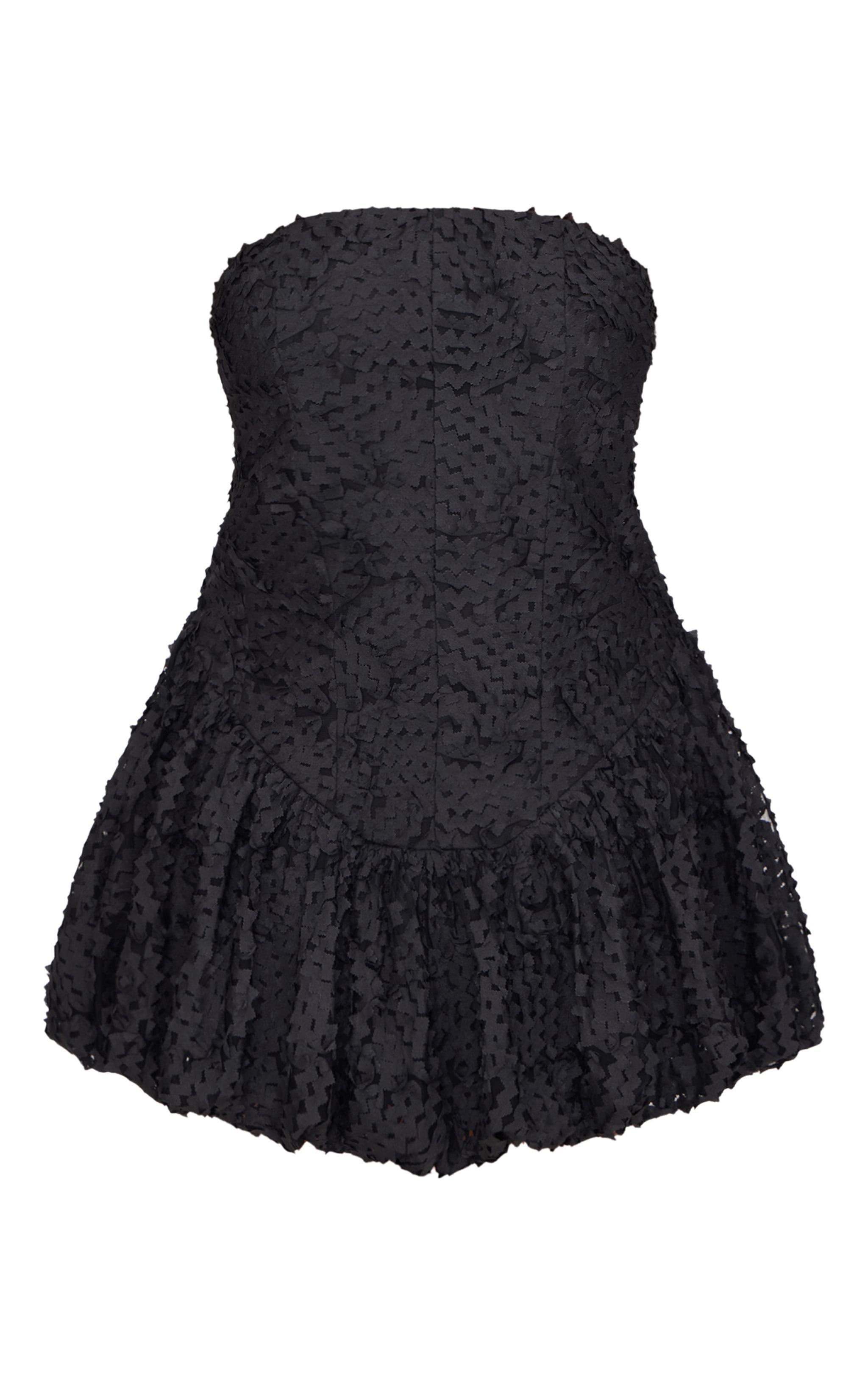 Plus Black Textured Corset Mini Dress Product Image