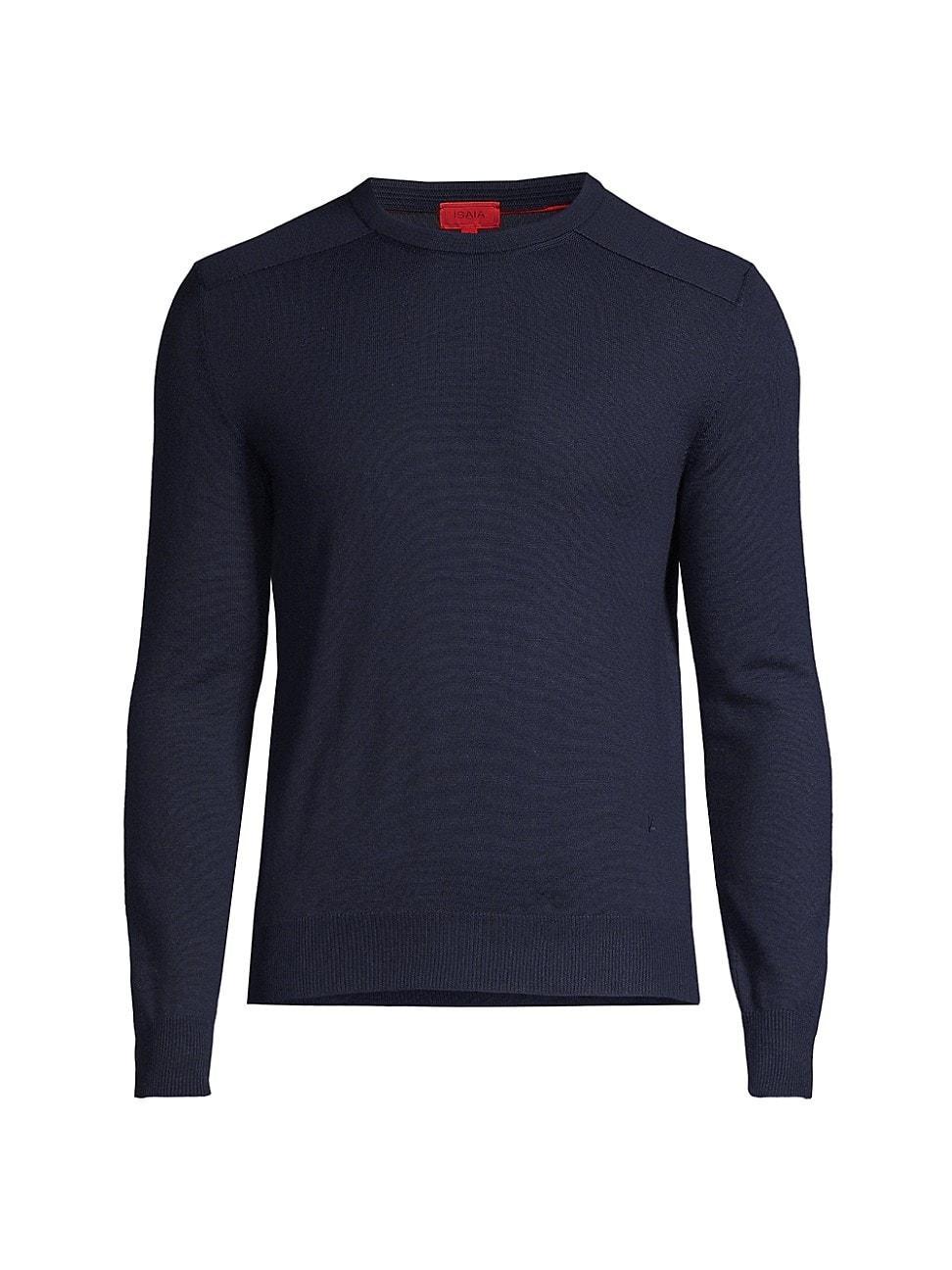 Mens Lighweight Wool-Blend Crewneck Sweater Product Image