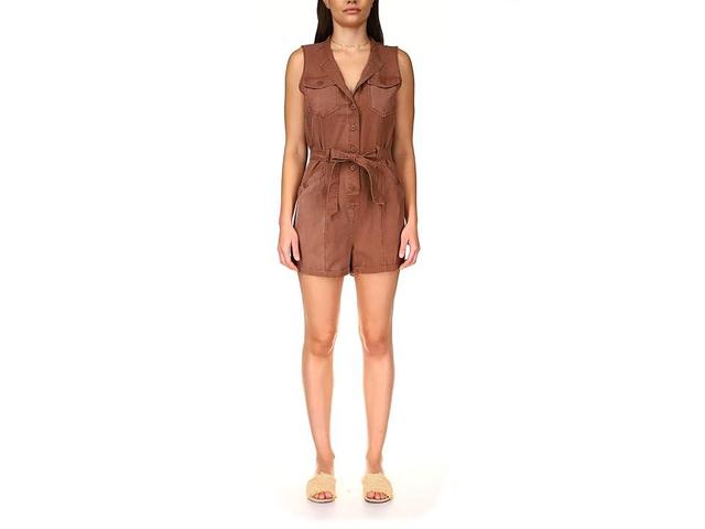 Sanctuary Sightseer Slub Twill Romper (Rattan) Women's Jumpsuit & Rompers One Piece Product Image