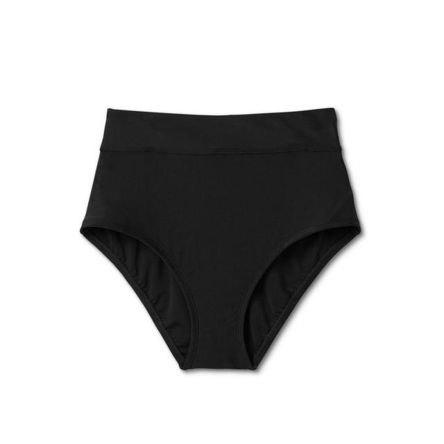 Womens Full Coverage Tummy Control High Waist Bikini Bottom - Kona Sol Black XS Product Image