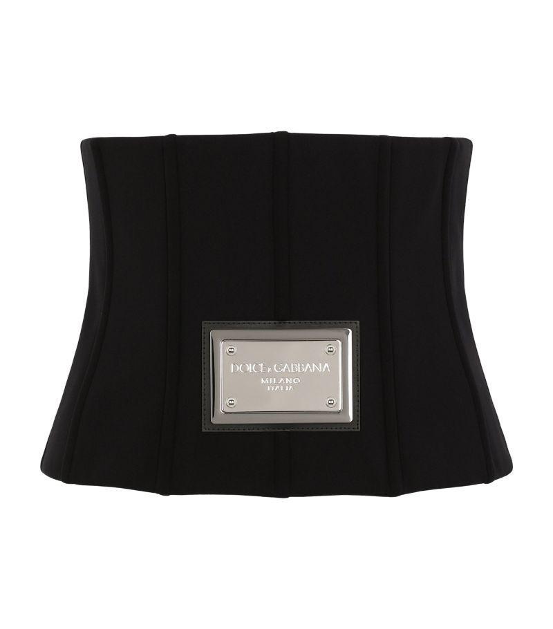 Logo-plaque Corset Belt In Black Product Image