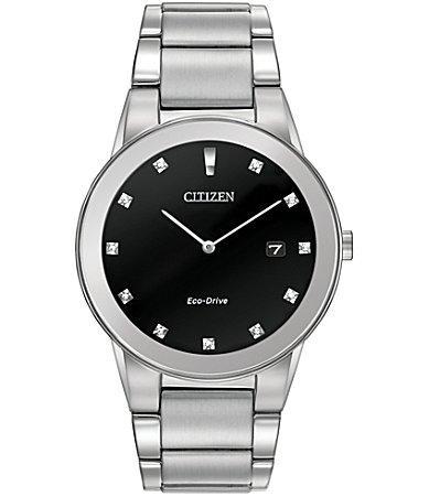 Citizen Mens Axiom Two Hand Stainless Steel Bracelet Watch Product Image