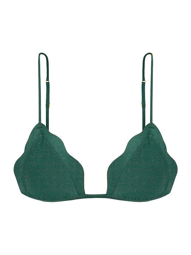 Womens Solid Lou Triangle Bikini Top Product Image