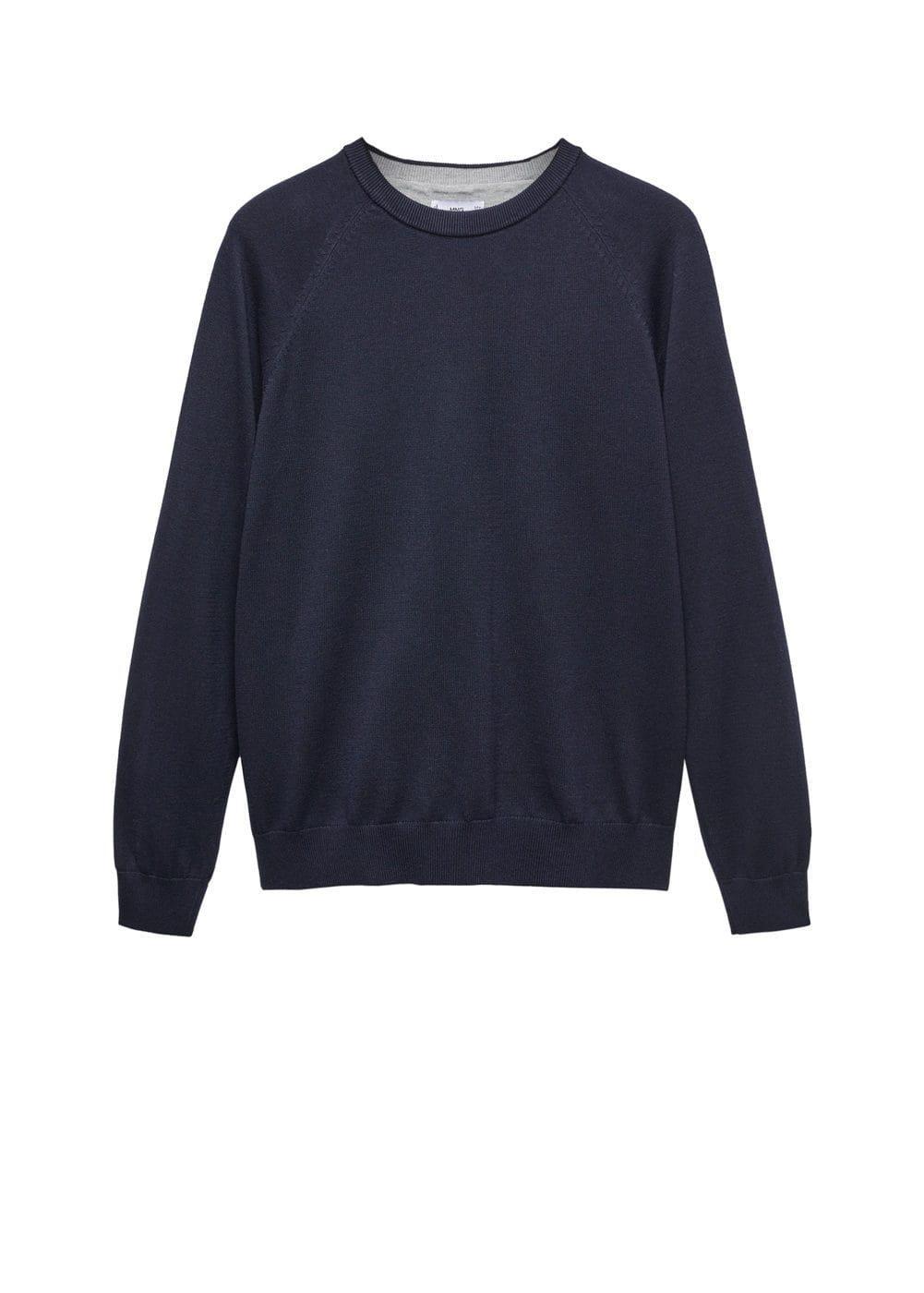 MANGO MAN - Fine-knit cotton sweater dark navyMen Product Image