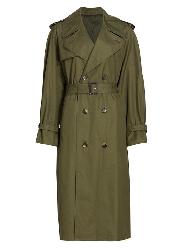 Womens Double-Breasted Trench Coat Product Image