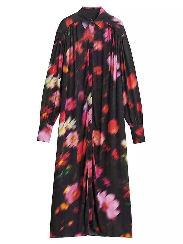 Aubrey Floral Long-Sleeve Maxi Shirtdress Product Image