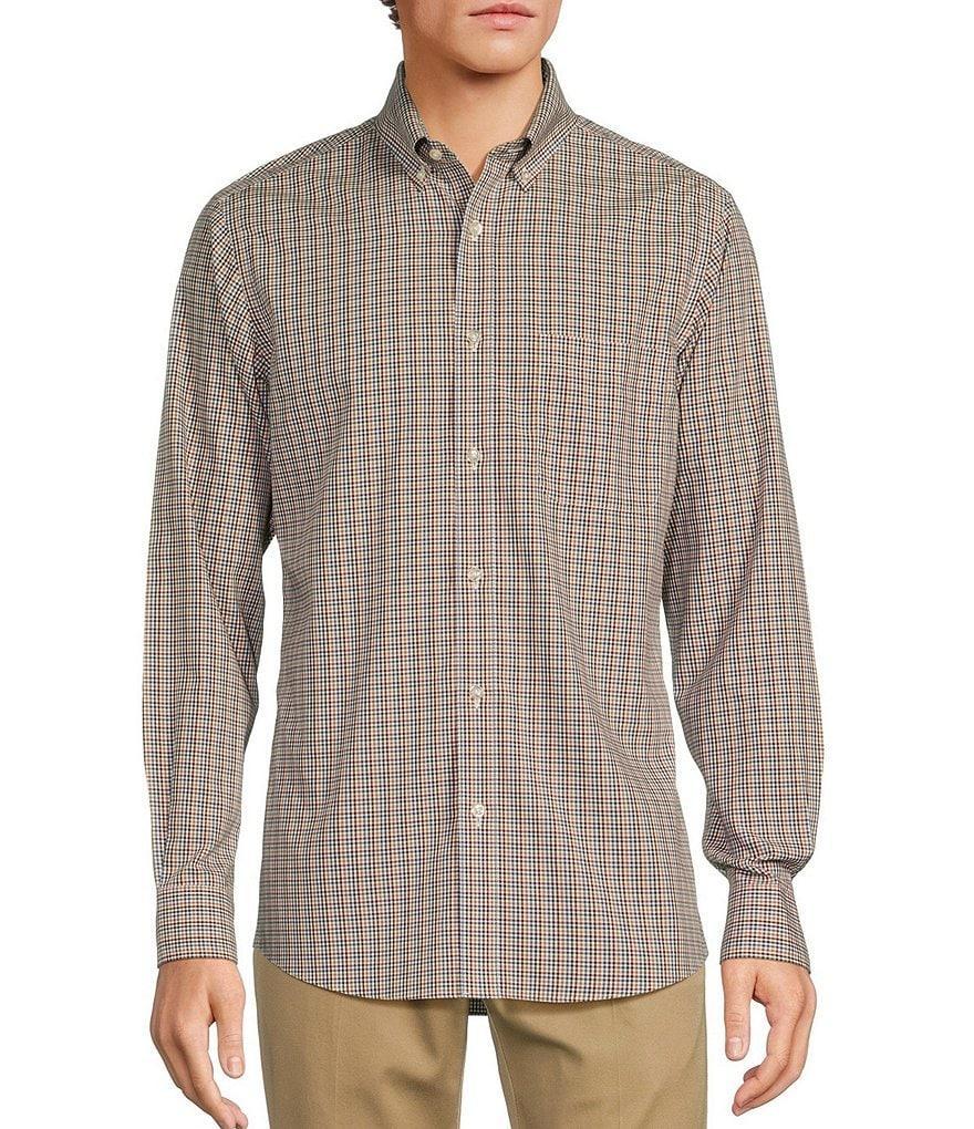 Gold Label Roundtree & Yorke Slim Fit Non-Iron Long Sleeve Checked Sport Shirt Product Image