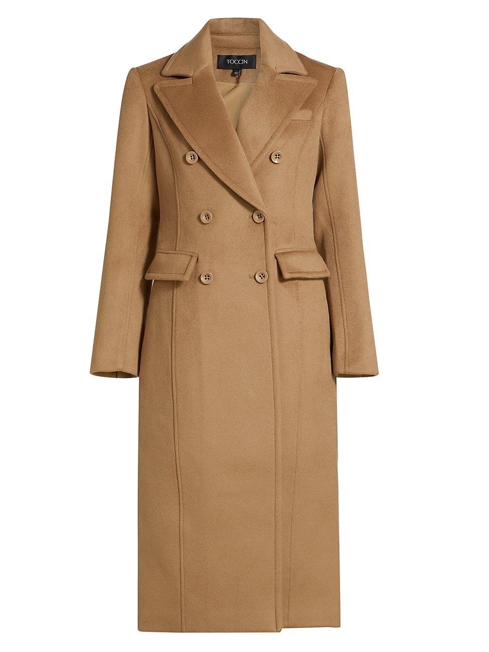 Womens Bria Wool Double-Breasted Coat Product Image