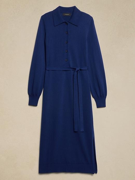 Buttoned Midi Sweater Dress Product Image