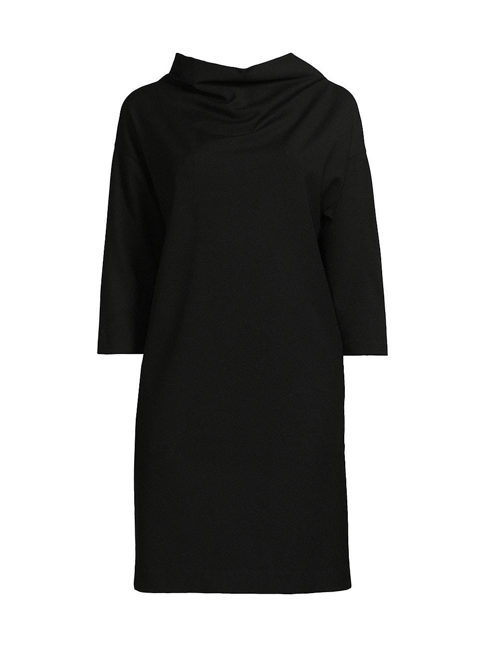 Womens Funnel-Neck Shift Minidress Product Image