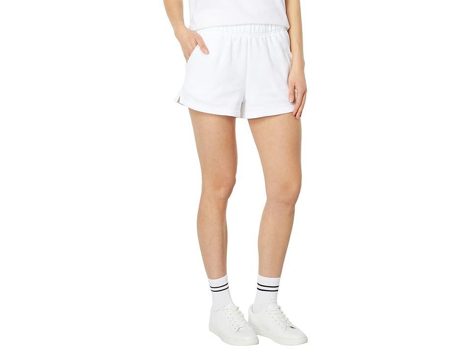 The North Face Half Dome fleece shorts in white Product Image