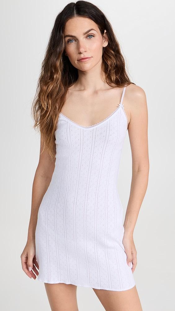 COUCOU The Cami Slip Dress: Pointelle | Shopbop Product Image