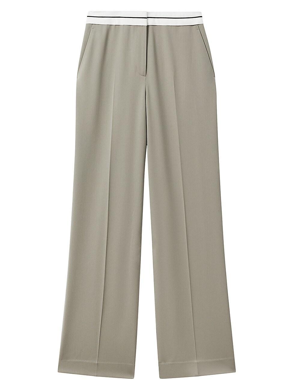 Womens Whitley Wool-Blend Wide-Leg Pants Product Image