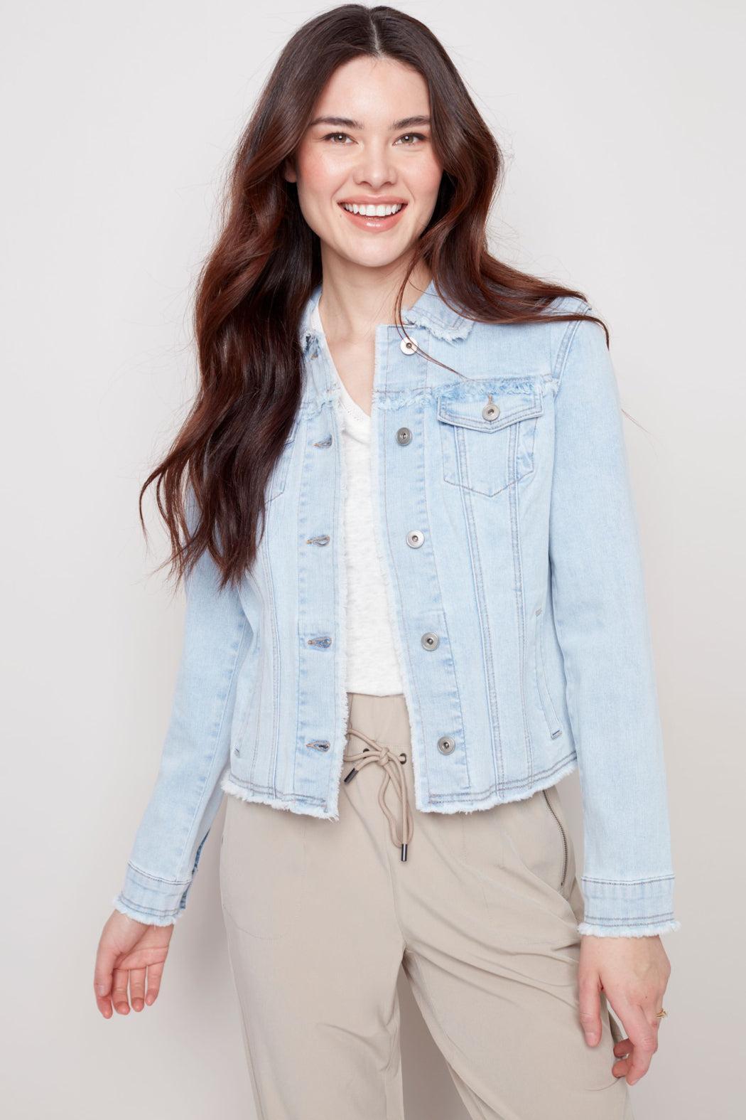 Fringe denim jacket product image