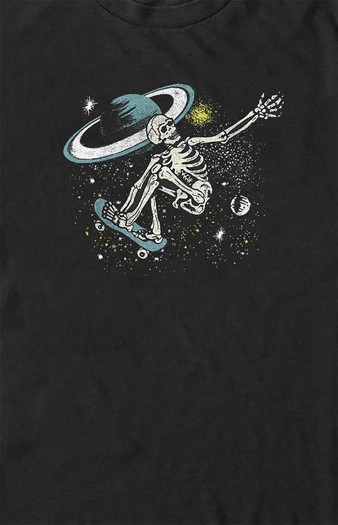 FIFTH SUN Womens Skeleton Space Skater T-Shirt - Blackedium Product Image