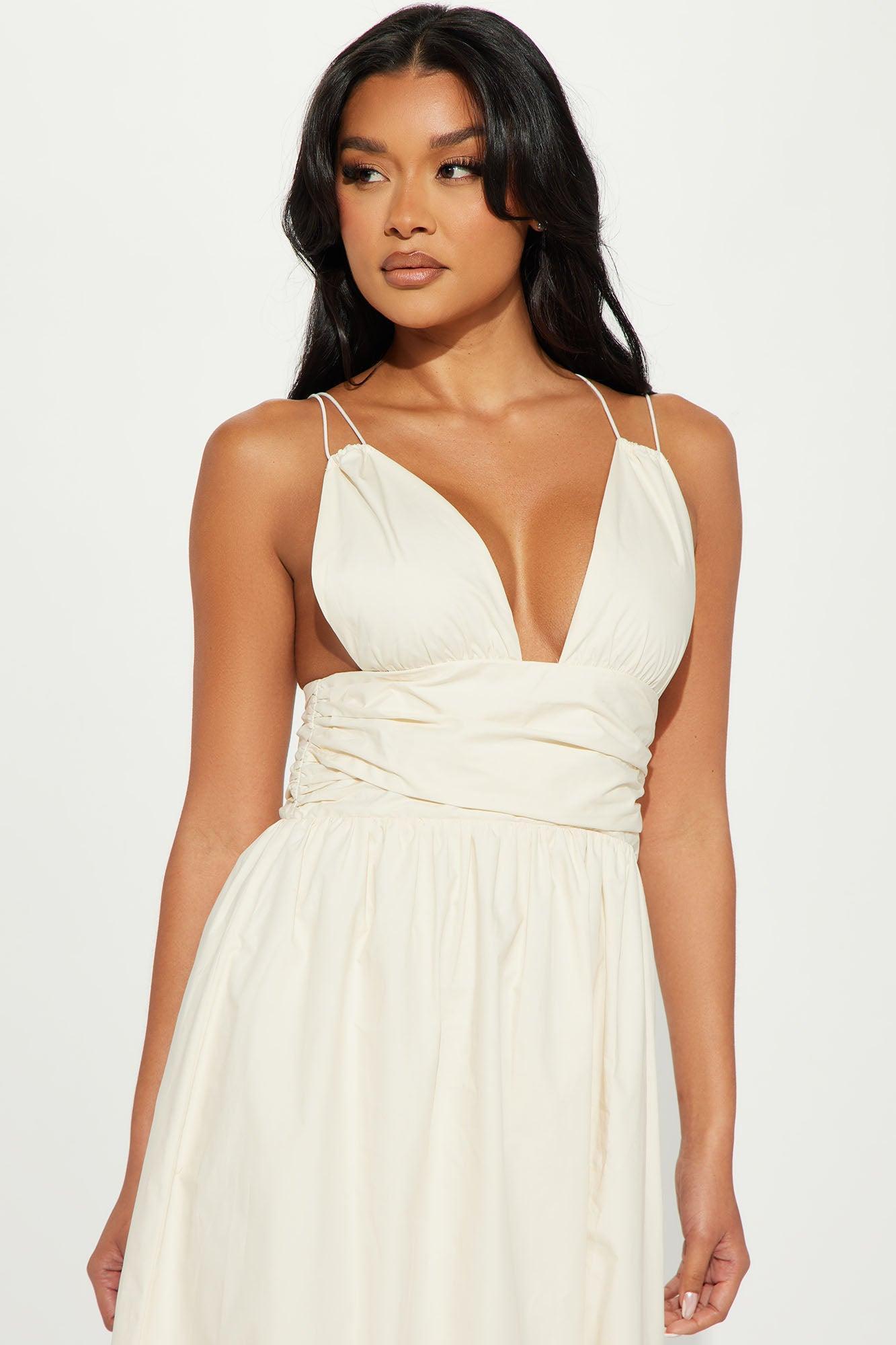 Elaine Maxi Dress - Cream Product Image