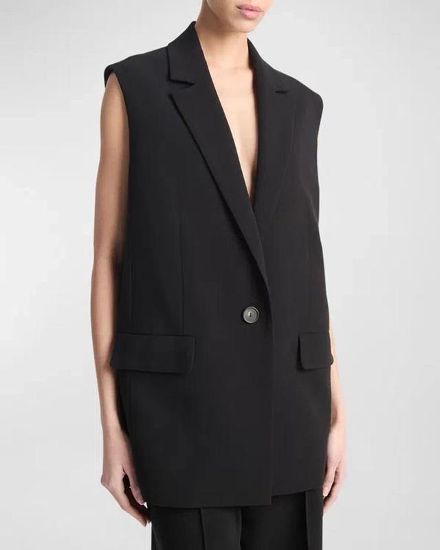 VINCE Sleeveless Longline Blazer In Black Product Image