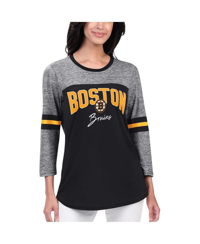 Womens G-III 4Her by Carl Banks Boston Bruins Play The Game 3/4-Sleeve T-Shirt Product Image