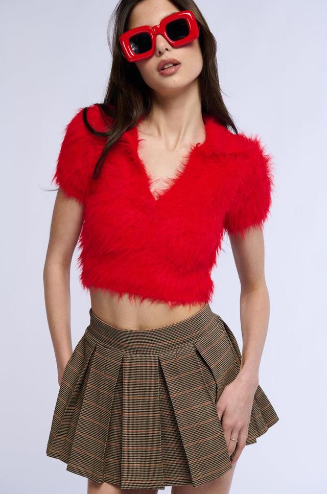 LIFE OF THE PARTY FUZZY KNIT TOP Product Image