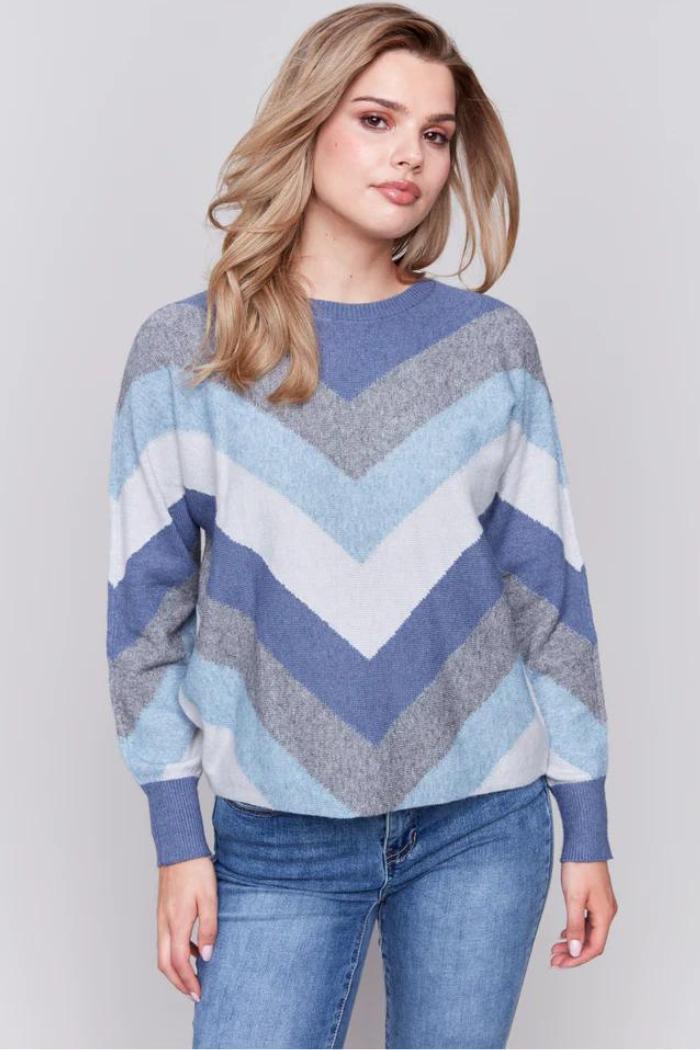 Mitered Stripes Sweater Product Image