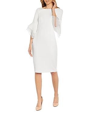 Adrianna Papell Tiered Sleeve Crepe Dress Product Image