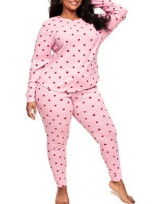 Plus Size Muriel Pajama Long-Sleeve Top & Legging Pajama Set Product Image