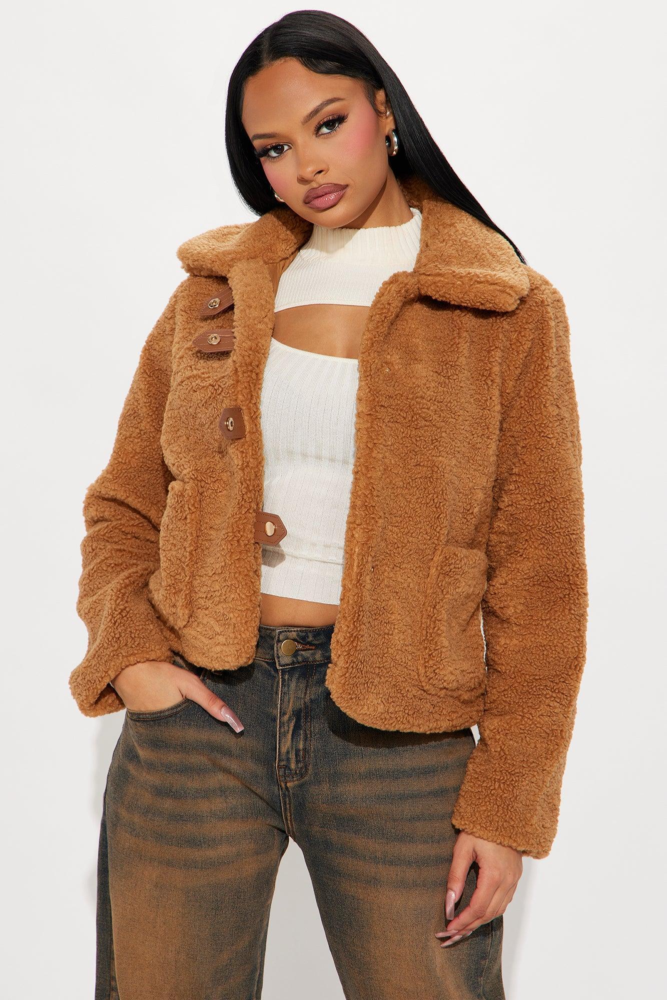 Michelle Sherpa Coat - Mocha Product Image