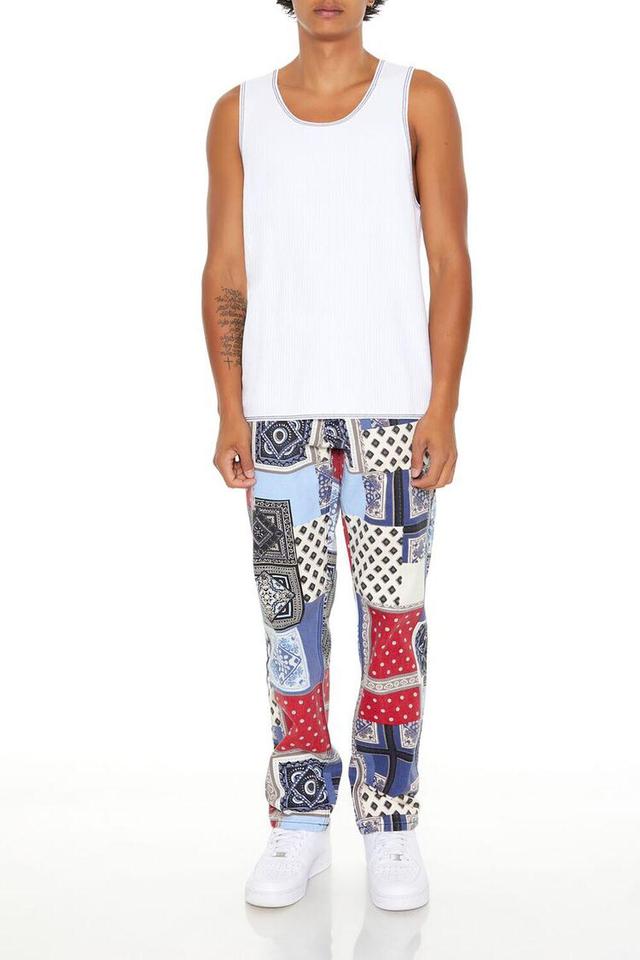 Slim-Fit Patchwork Print Jeans | Forever 21 Product Image